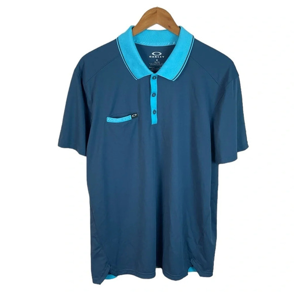 PO7 Mens Oakley Hydrolix Tailored Fit Performance Golf Polo Shirt XL - Picture 3 of 7